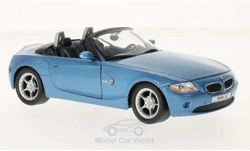 Modelauto Bmw Z4 roadster metallic blauw 2003 1/24 Welly