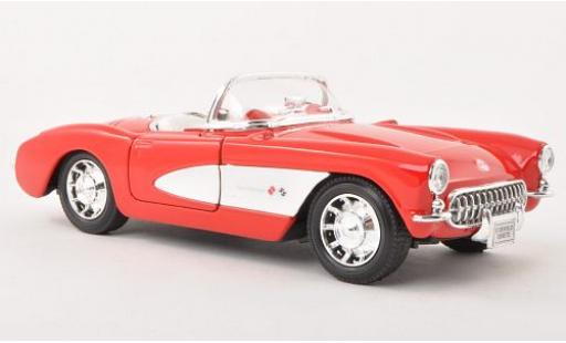Modelauto Chevrolet Corvette Convertible Cabriolet rood 1957 1/24 Welly