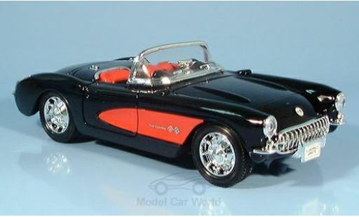 Modelauto Chevrolet Corvette Convertible zwart 1957 zonder Vitrine 1/24 Welly