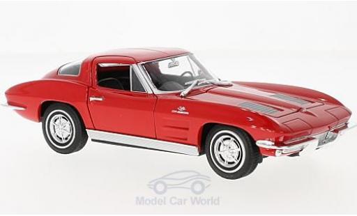 Modelauto Chevrolet Corvette Stingray Sting Ray (C2) rood 1963 1/24 Welly