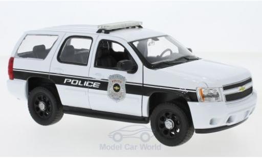 Modelauto Chevrolet Tahoe police wit General Motors Politie Vehicles 2008 1/24 Welly