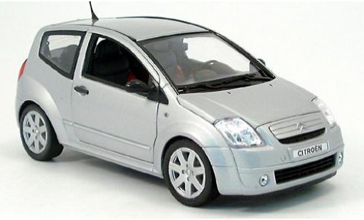 Modelauto Citroen C2 Berline grijs 2003 1/18 Welly