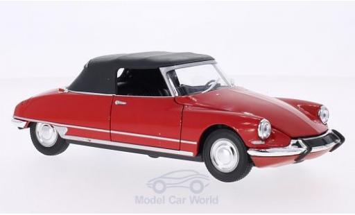 Modelauto Citroen DS Cabriolet 19 rood kap gesloten 1/24 Welly