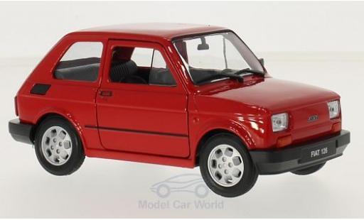 Modelauto Fiat 126 Berlina rood 1/24 Welly
