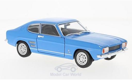 Modelauto Ford Capri 1600 I GT XLR blauw 1969 1/24 Welly
