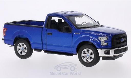 Modelauto Ford F-150 Pickup 50 metallic blauw 2015 1/24 Welly