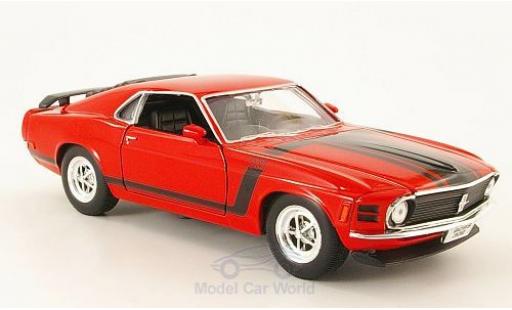 Modelauto Ford Mustang Boss 302 rood/Dekor 1970 zonder Vitrine 1/24 Welly
