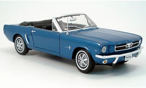 Modelauto Ford Mustang Convertible Cabriolet met. blauw 1964 1/18 Welly