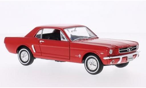 Modelauto Ford Mustang Hardtop Coupe rood 1964 1/24 Welly
