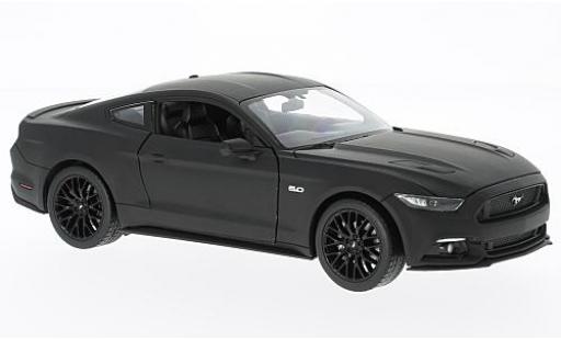 Modelauto Ford Mustang GT mat-zwart 2015 1/24 Welly