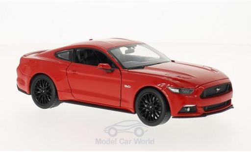 Modelauto Ford Mustang GT rood 2015 1/24 Welly
