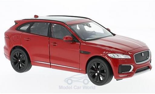 Modelauto Jaguar F-Pace Base metallic rood 2016 zonder Vitrine 1/24 Welly