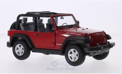 Modelauto Jeep Wrangler Base rood 2007 1/24 Welly