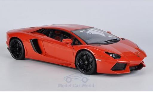 Modelauto Lamborghini Aventador LP 700-4 oranje zonder Vitrine 1/18 Welly