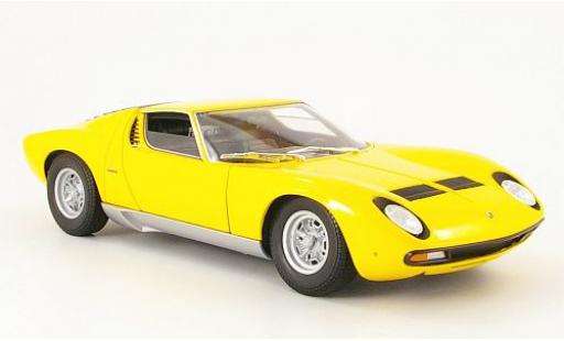 Modelauto Lamborghini Miura SV geel 1971 1/18 Welly
