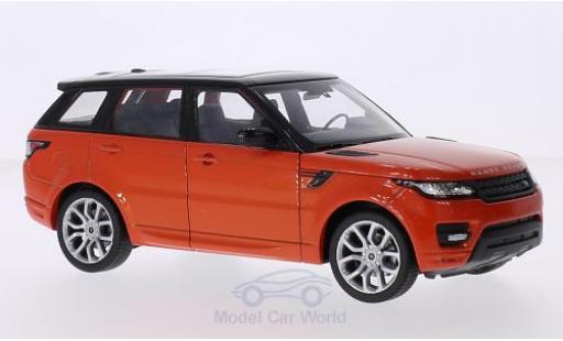 Modelauto Land Rover Range Rover Base Sport metallic oranje/zwart 1/24 Welly