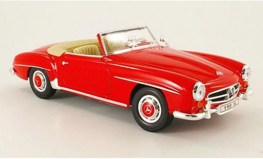 Modelauto Mercedes 190 Base SL rood open 1955 1/18 Welly