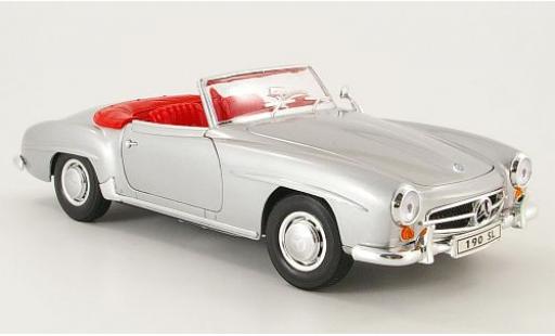 Modelauto Mercedes 190 Base SL grijs open 1955 1/18 Welly
