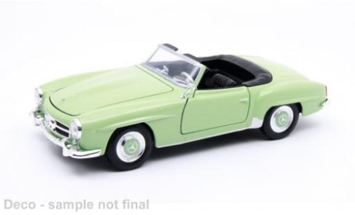 Modelauto Mercedes 190 Base SL (W121) groen/zwart 1955 1/24 Welly