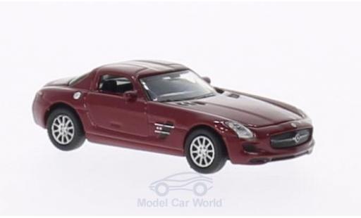 Modelauto Mercedes SLS Coupe AMG rood 1/87 Welly