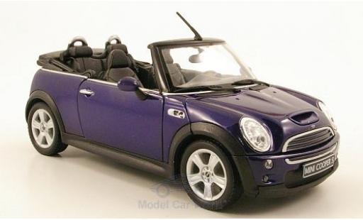 Modelauto Mini Cooper S Cabriolet blauw 1/24 Welly