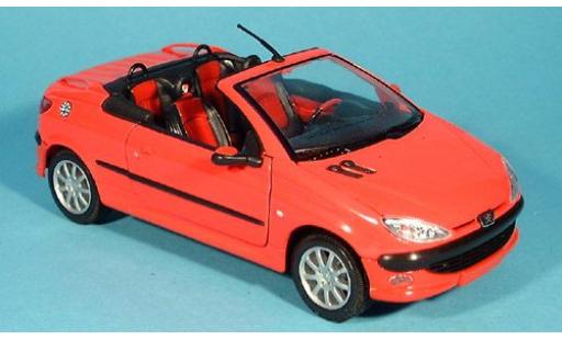 Modelauto Peugeot 206 CC Cabriolet open rood 1/24 Welly