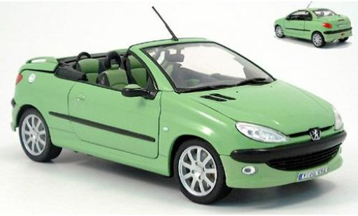 Modelauto Peugeot 206 CC Cabriolet met. groen funktionsf&Atilde;&curren;higes Ver 1/18 Welly