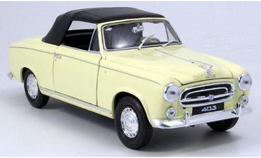 Modelauto Peugeot 403 Cabriolet beige gesloten 1957 1/18 Welly