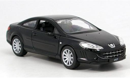 Modelauto Peugeot 407 Coupe zwart 1/24 Welly