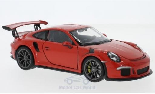 Modelauto Porsche 911 GT3 RS oranje 2015 1/24 Welly