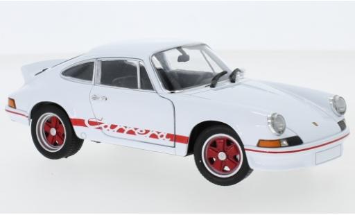 Modelauto Porsche 911 RS Carrera 2.7 wit/rood 1973 1/24 Welly