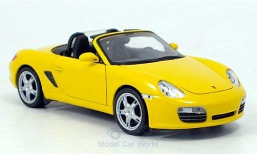 Modelauto Porsche 718 S geel 1/24 Welly