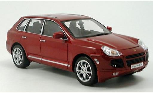 Modelauto Porsche Cayenne Turbo dk. rood 1/18 Welly