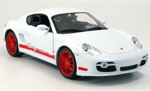 Modelauto Porsche 718 S wit/rood 2007 1/18 Welly