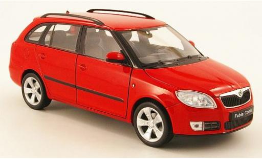 Modelauto Skoda Fabia Combi II rood 1/24 Welly