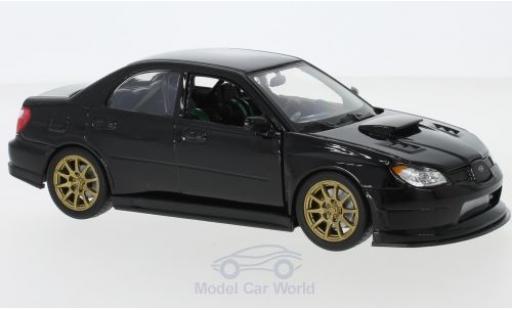 Modelauto Subaru Impreza STI WRX zwart 1/24 Welly