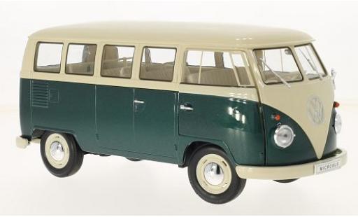 Modelauto Volkswagen T1 B beige/groen 1963 bus 1/18 Welly