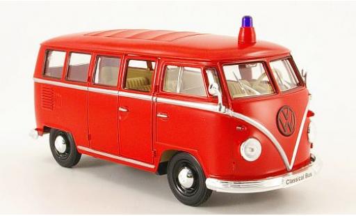 Modelauto Volkswagen T1 B Bus Brandweer 1962 1/24 Welly