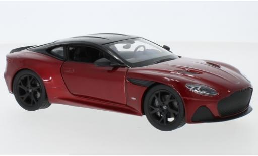 Modelauto Aston Martin DBS superleggera metallic rood /zwart 2018 1/24 Welly