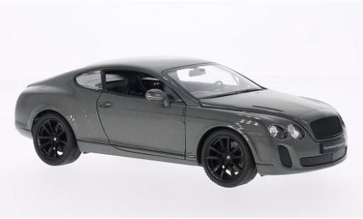 Modelauto Bentley Continental Supersports metallic grijs 1/24 Welly