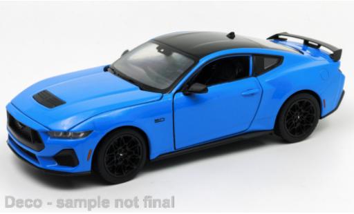 Modelauto Ford Mustang Fastback metallic blauw 2024 1/24 Welly