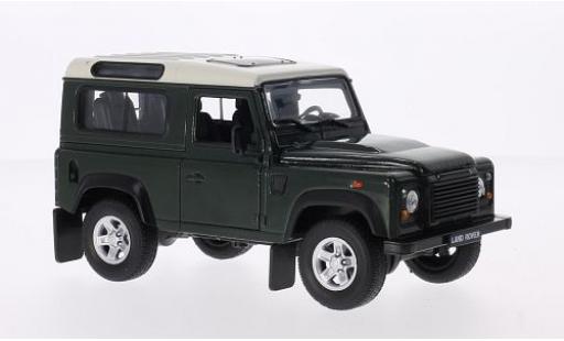 Modelauto Land Rover Defender Base groen/wit 1/24 Welly