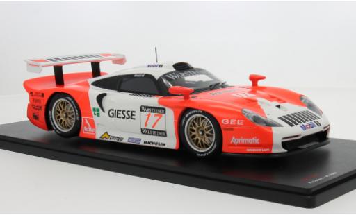 Modelauto Porsche 911 GT1 rood/wit FIA GT Championship 1997 #17 1/18 Werk83