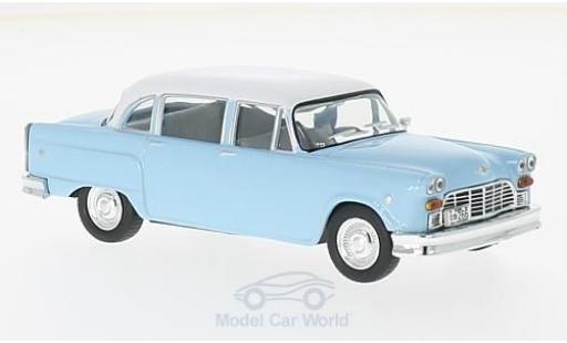 Modelauto Checker Marathon berline 327 blauw/wit 1964 1/43 WhiteBox