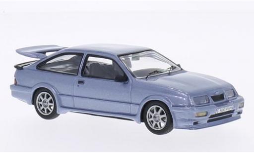 Modelauto Ford Sierra RS 500 Cosworth RS500 metallic blauw RHD 1/43 WhiteBox