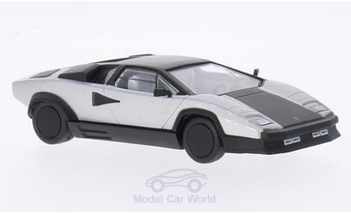 Modelauto Lamborghini Countach Evoluzione grijs/mat-zwart 1987 1/43 WhiteBox