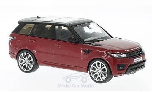 Modelauto Land Rover Range Rover Base Sport metallic rood/zwart 2014 1/43 WhiteBox