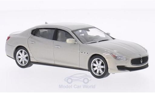 Modelauto Maserati Quattroporte GTS metallic grijs 2013 1/43 WhiteBox