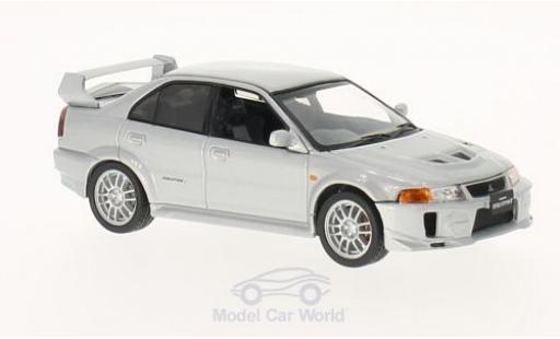 Modelauto Mitsubishi Lancer Evolution V RS grijs RHD 1/43 WhiteBox