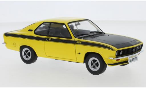 Modelauto Opel Manta A GT/E geel/mat-zwart 1974 1/24 WhiteBox